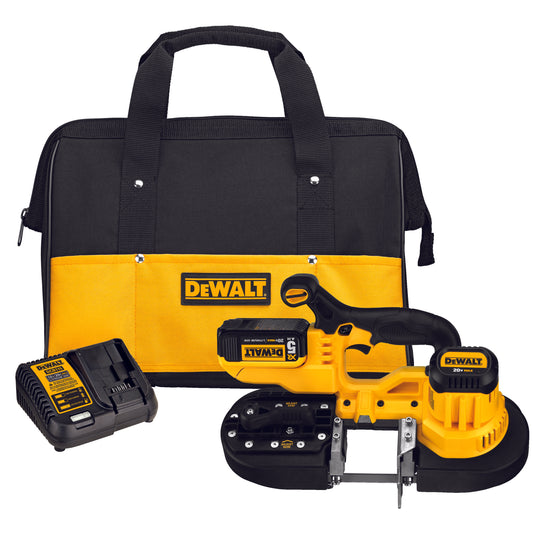 DeWALT® DCS371P1 Max® Cordless Band Saw Kit, 2-1/2 in Cutting, 32-7/8 in L Blade, 20 VAC, 5 Ah Lithium-Ion Battery