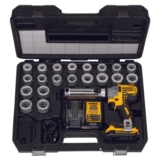 DeWALT® DCE151TD1 Cordless Cable Stripper Kit, 6 AWG to 750 kcmil Copper/Aluminum Cutting, 20 VDC, 2 Ah Lithium-Ion Battery