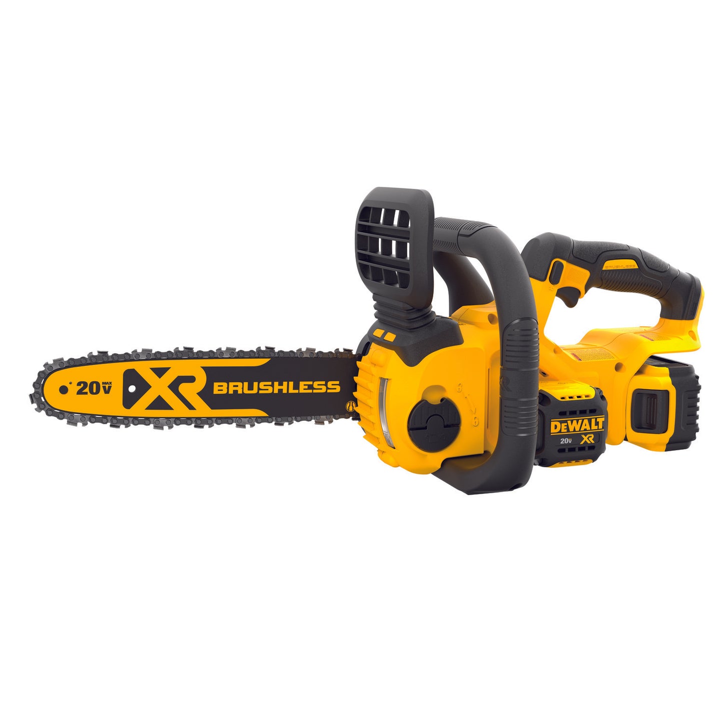DeWALT DCCS620P1 XR Brushless Compact Cordless Chain Saw, 0.043 in Bar/Chain, 12 in L Bar/Chain, 20 V, 5 Ah Lithium-Ion Battery, Bare Tool