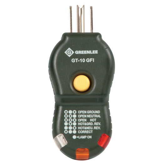 Greenlee® GT-10GFI 3-Wire GFCI Circuit Tester  120 VAC