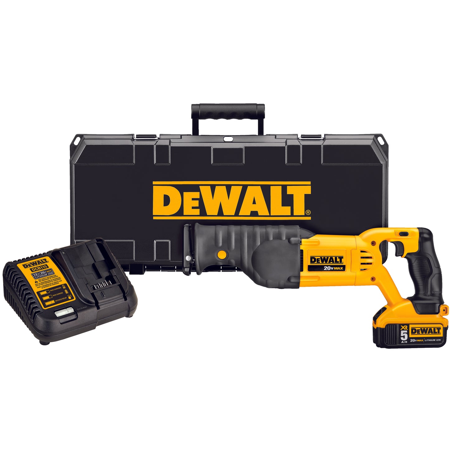 DeWALT® 12V MAX* DCS380P1 Cordless Reciprocating Saw Kit, 1-1/8 in L Stroke, 0 to 3000 spm, Orbital Cut, 20 VDC, 18 in OAL