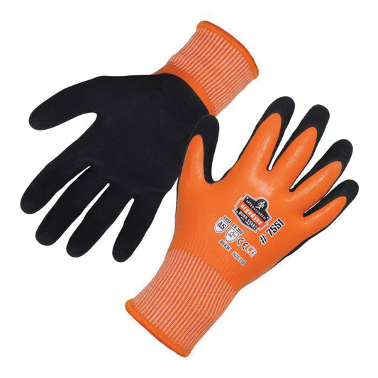 ERGODYNE 7551 A5 Thermal Coated Waterproof Cut-Resistant Winter Work Gloves
