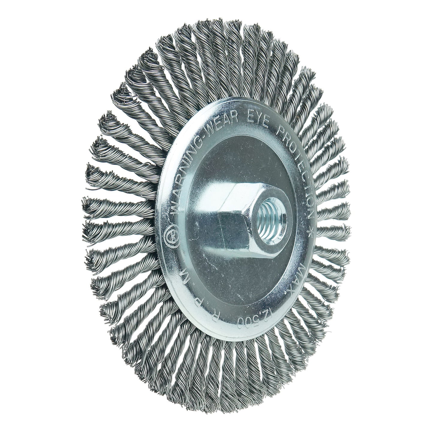 WEILER Roughneck 08766 Narrow Face Root Pass Wheel Brush With Nut  6 in Dia Brush