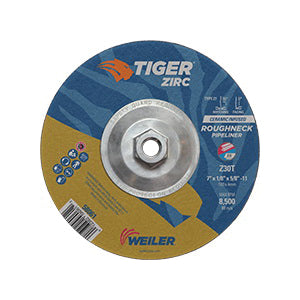 WEILER Roughneck 58061 Long Life Performance Line Depressed Center Wheel  7 in Dia x 1/8 in THK