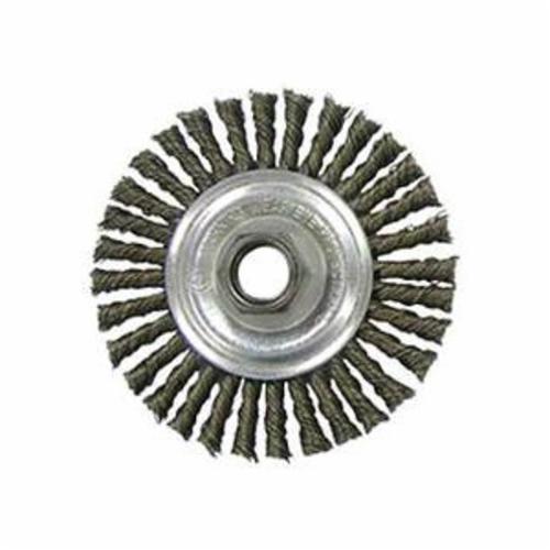 WEILER Roughneck 09400 Narrow Face Root Pass Wheel Brush With Nut  6 in Dia Brush