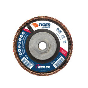 WEILER Tiger 51315 Coated Abrasive Flap Disc  4-1/2 in Dia