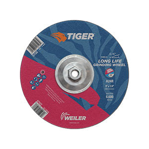 WEILER Tiger 57126 Performance Line Depressed Center Grinding Wheel  9 in Dia x 1/4 in THK