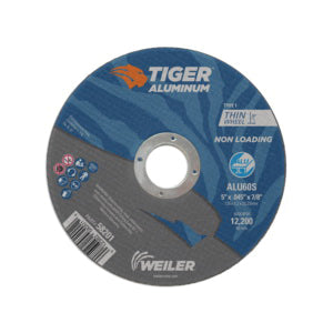 WEILER Tiger 58201 Long Life Non-Loading Performance Line Cut-Off Wheel  5 in Dia x 0.045 in THK