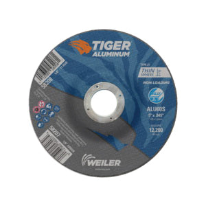 WEILER Tiger 58207 Long Life Non-Loading Performance Line Depressed Center Cutting Wheel  5 in Dia x 0.045 in THK
