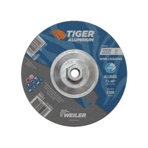 WEILER Tiger 58211 Long Life Non-Loading Performance Line Depressed Center Cutting Wheel  7 in Dia x 0.06 in THK