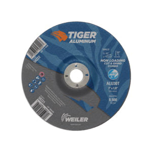 WEILER Tiger 58221 Combination Contaminant-Free Long Life Non-Loading Performance Line Depressed Center Combo Wheel  7 in Dia x 1/8 in THK
