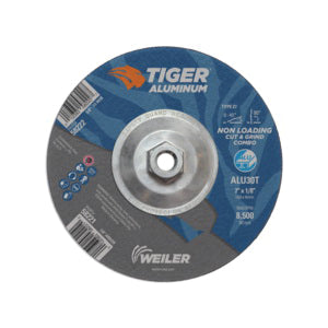 WEILER Tiger 58222 Combination Contaminant-Free Long Life Non-Loading Performance Line Depressed Center Combo Wheel  7 in Dia x 1/8 in THK