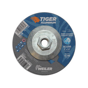 WEILER Tiger 58228 Contaminant-Free Non-Loading Performance Line Depressed Center Grinding Wheel  5 in Dia x 1/4 in THK