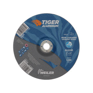 WEILER Tiger 58233 Contaminant-Free Non-Loading Performance Line Depressed Center Grinding Wheel  9 in Dia x 1/4 in THK