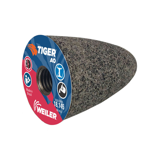 WEILER Tiger AO 68310 Long Life Portable Grinding Cone  2 in Dia Max