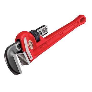 RIDGID 31015 Model 12" Heavy-Duty Straight Pipe Wrench / 12-inch Plumbing Wrench / Red